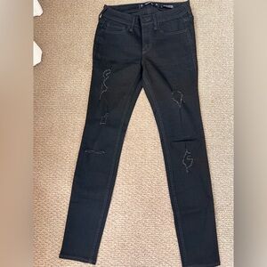 Hollister Black Distressed Skinny Jeans